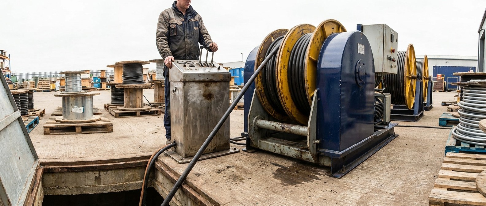 оператор у electric cable winch